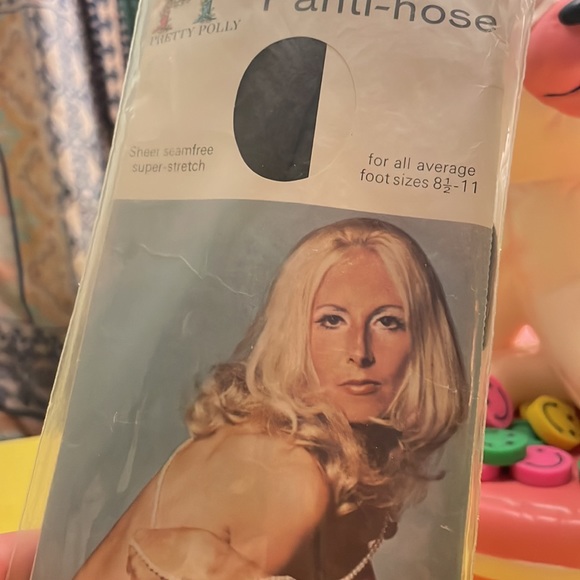 Vintage Pretty Polly Pantihose/Pantyhose Charcoal One Size 1960s/70s 🕺🏼 - Picture 7 of 8